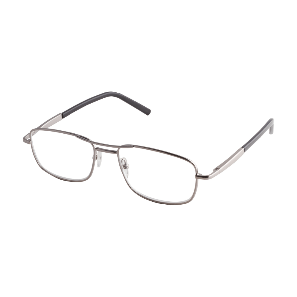 ICU Eyewear DDE Men&#x27;s Reader Glasses, Silver, +1.25