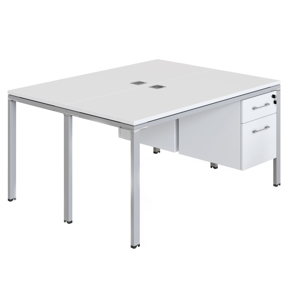 Boss Office Products Simple System Workstation Double Desks,