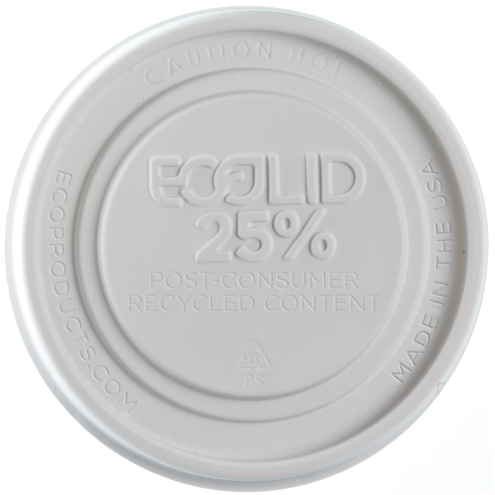 Eco-Products EcoLid Food Container Lids, 8 Oz, Off-White,