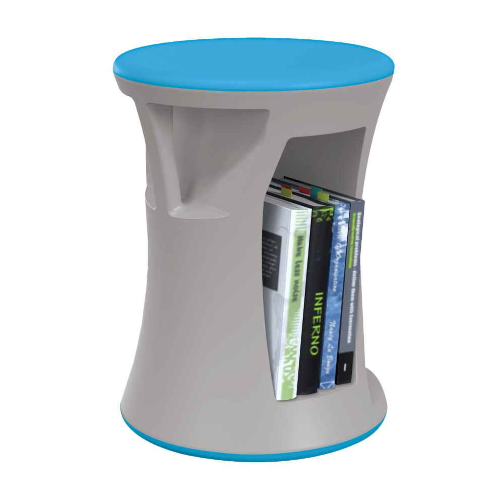 MooreCo Hierarchy Flipz Stacking Rocking Stool, Gray/Blue