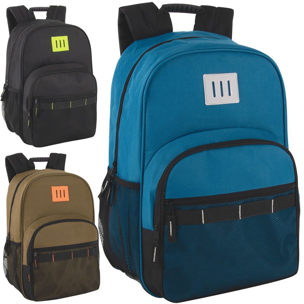 Trailmaker Multi-Pocket Backpacks, Assorted Colors, Case Of 24
