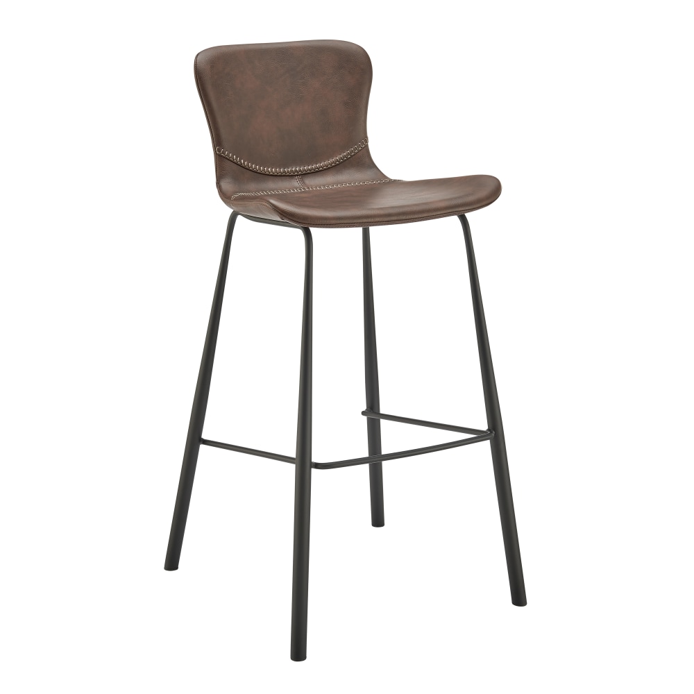 Eurostyle Melody Bar Stools, Brown/Matte Black, Set Of