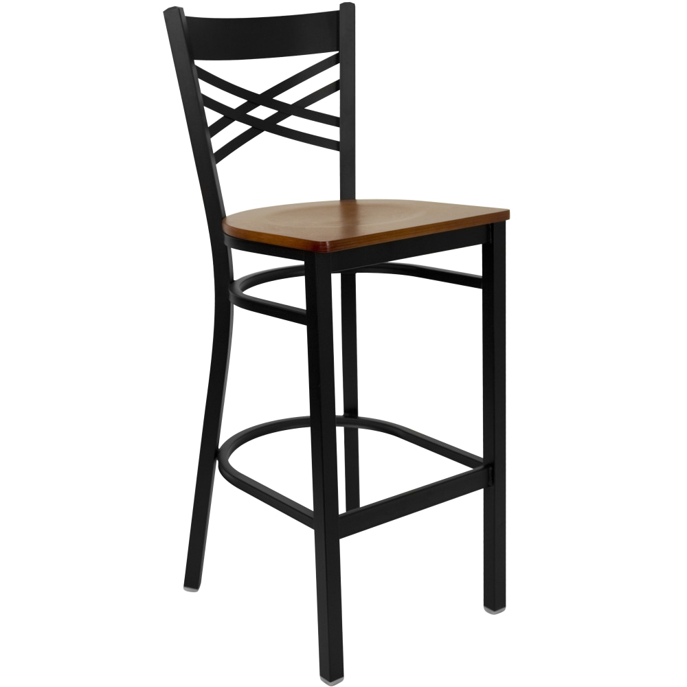 Flash Furniture Metal/Wood Restaurant Barstool With X-Back,