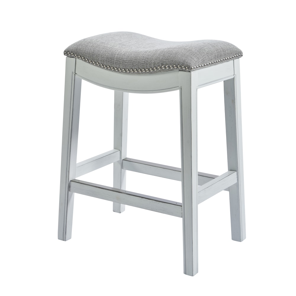 New Ridge Home Goods Zoey Bar Stool, White
