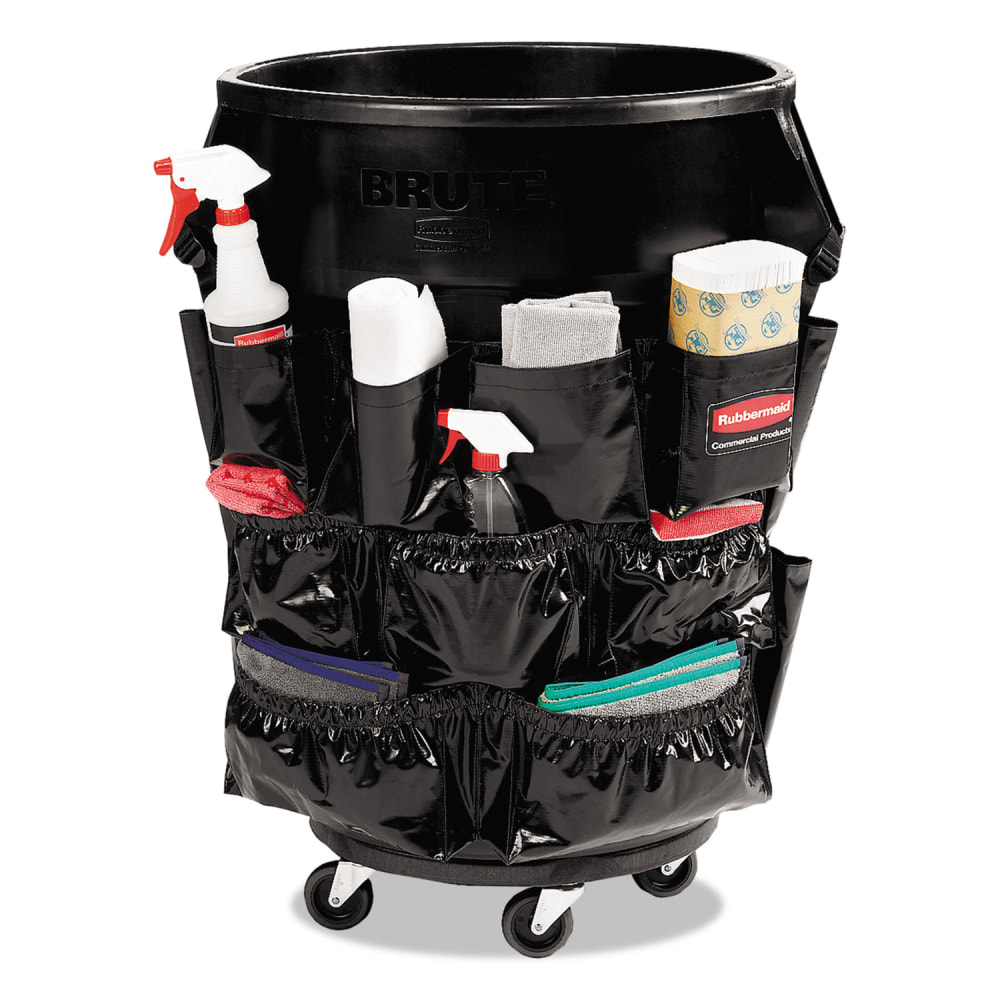 Rubbermaid® Commercial Brute® Caddy Bag, 12 Compartments, Black,