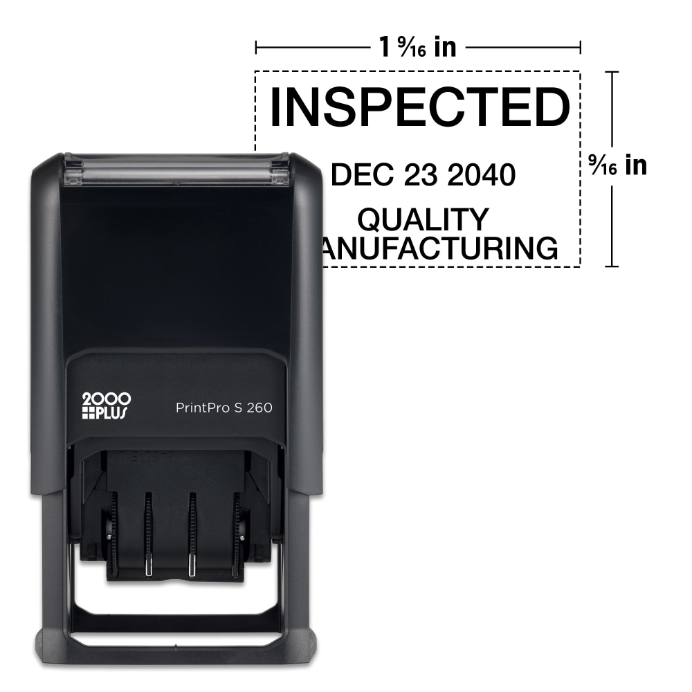 Custom 2000 Plus® PrintPro™ Self-Inking Date Stamp, Light