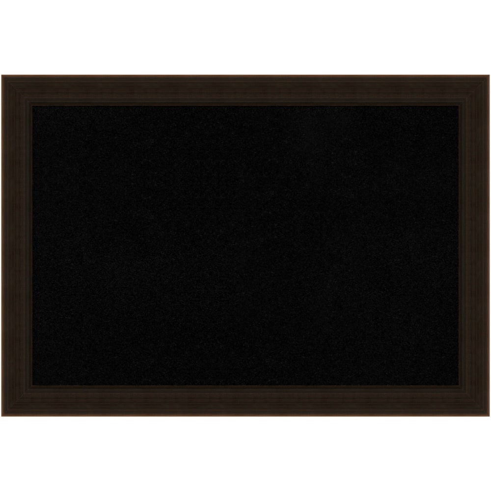 Amanti Art Rectangular Non-Magnetic Cork Bulletin Board, Black,