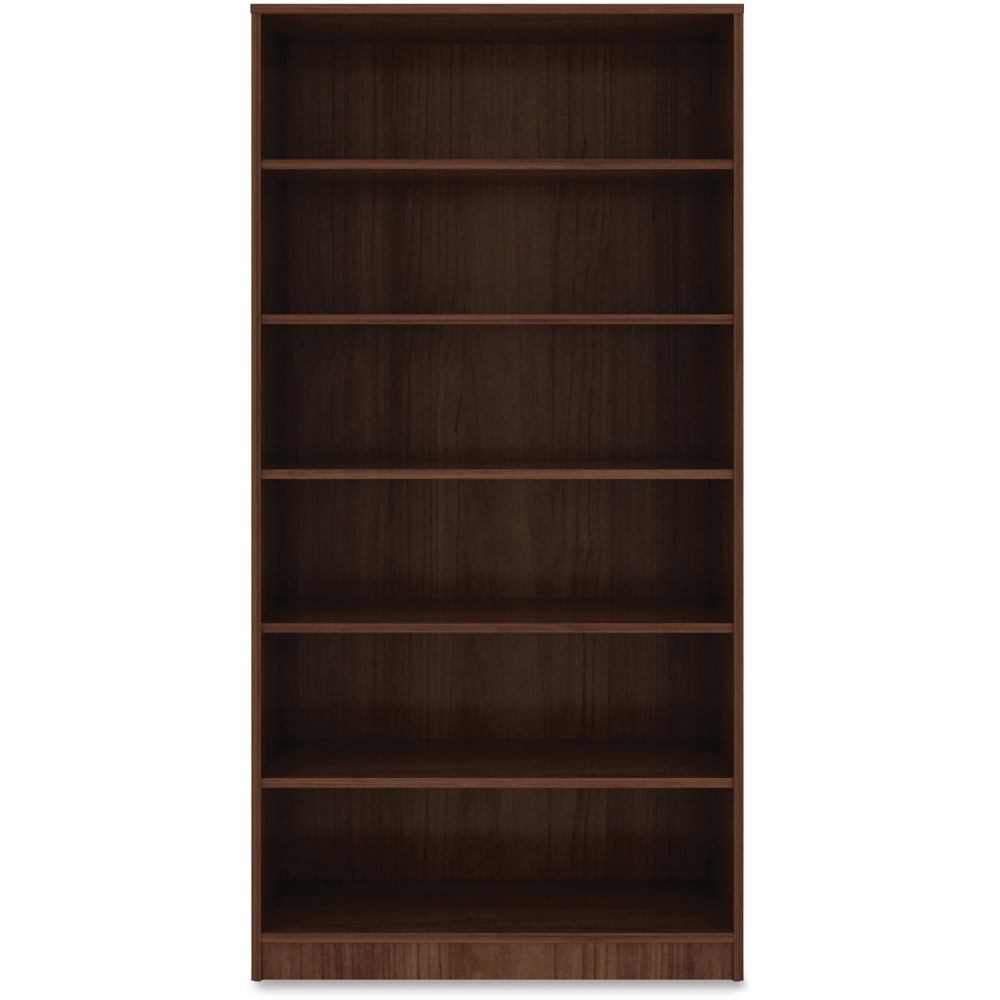 Lorell® Essentials 72"H 6-Shelf Bookcase, Walnut
