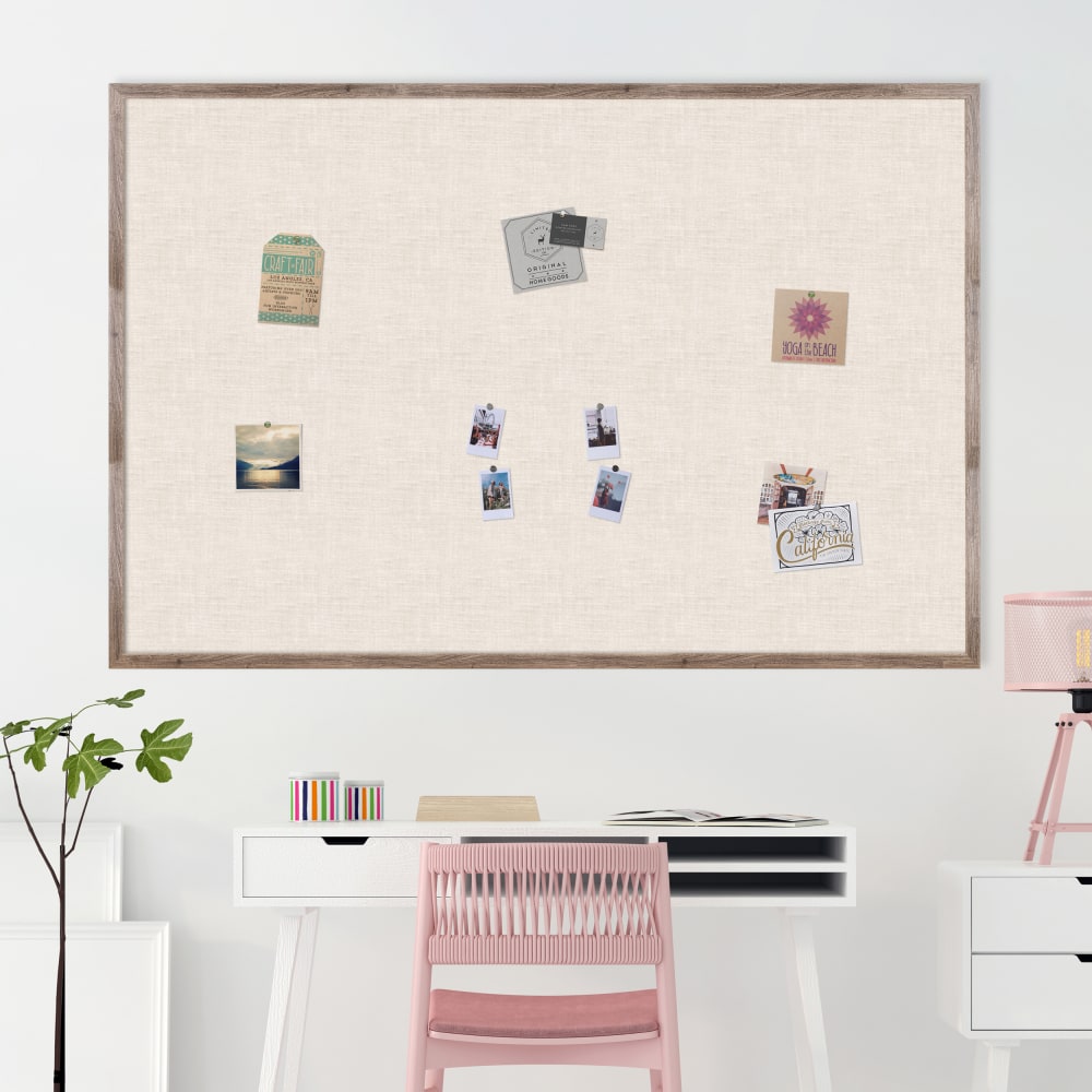 U Brands Linen Bulletin Board, 72" X 47",