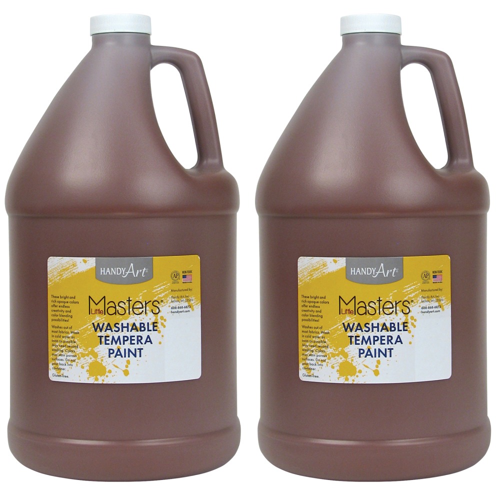 Little Masters® Washable Tempera Paint, 128 Oz, Brown,
