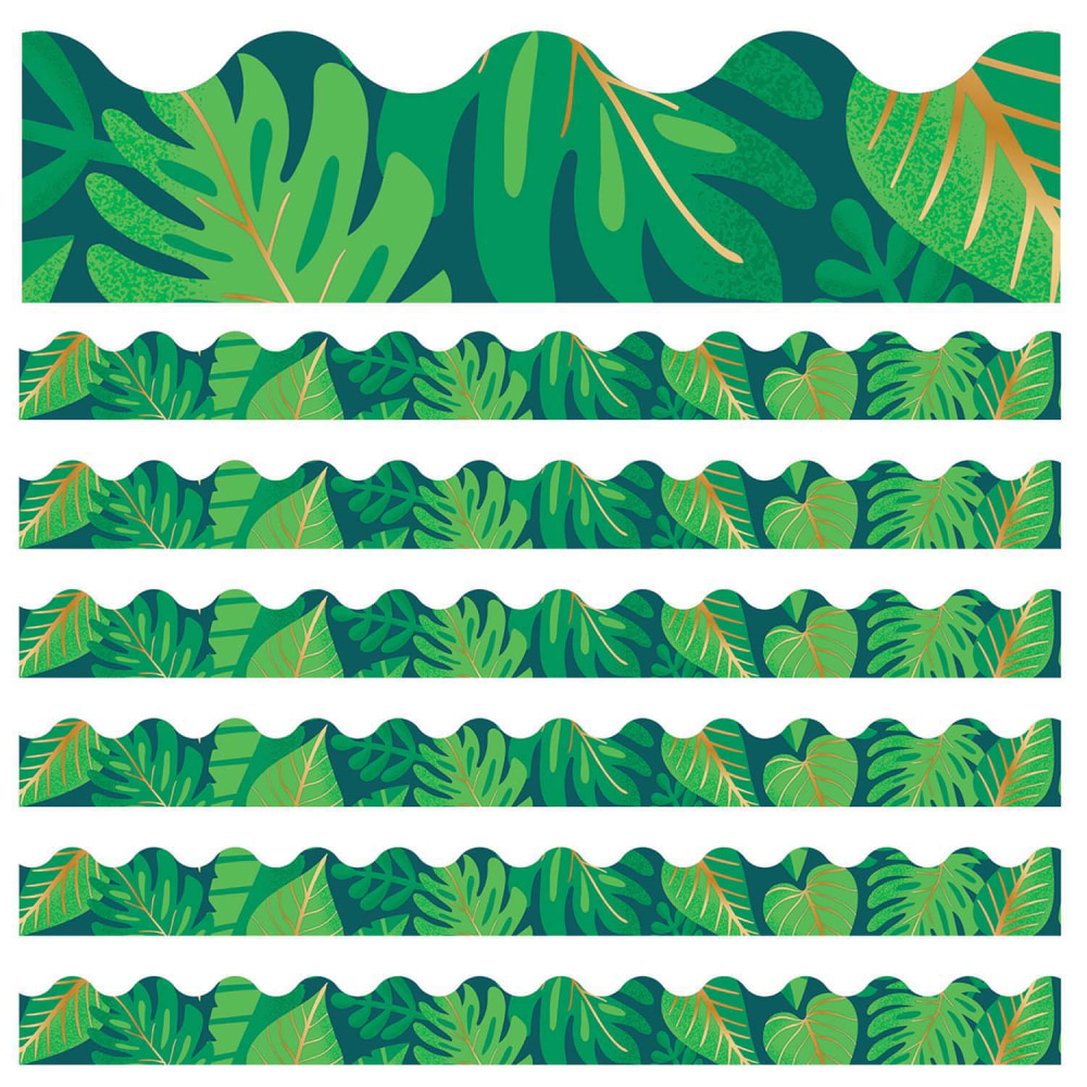 Carson Dellosa Education Scalloped Border, One World Tropical