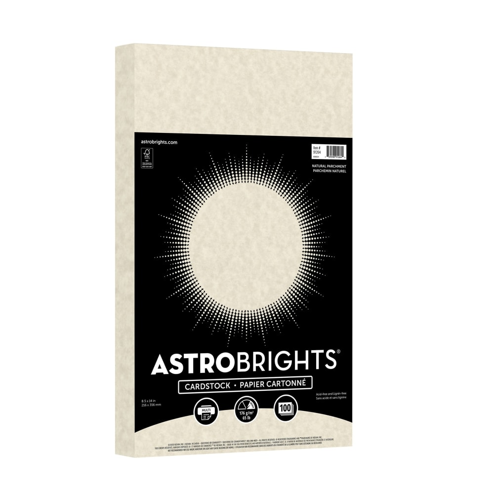Astrobrights Cardstock, 8-1/2" x 14", Natural