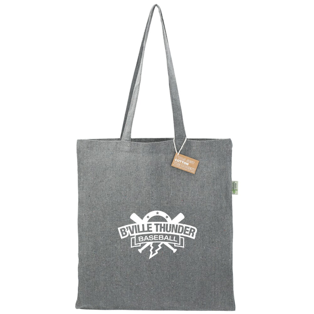 Custom Promotional Recycled Cotton Convention Tote, 15" x