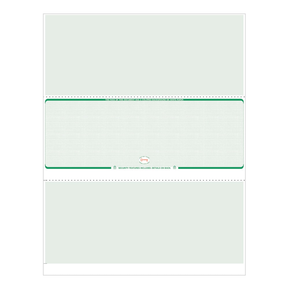 Custom Laser-Enhanced Security Checks, Blank, 8 1/2" x