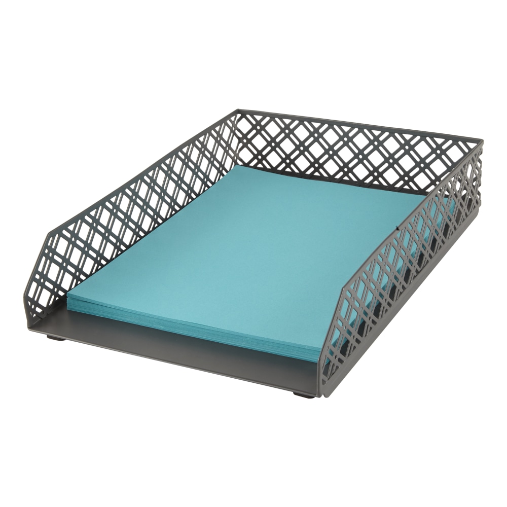 Realspace® Streya Cut-Metal Letter Tray, 2-5/8"H x