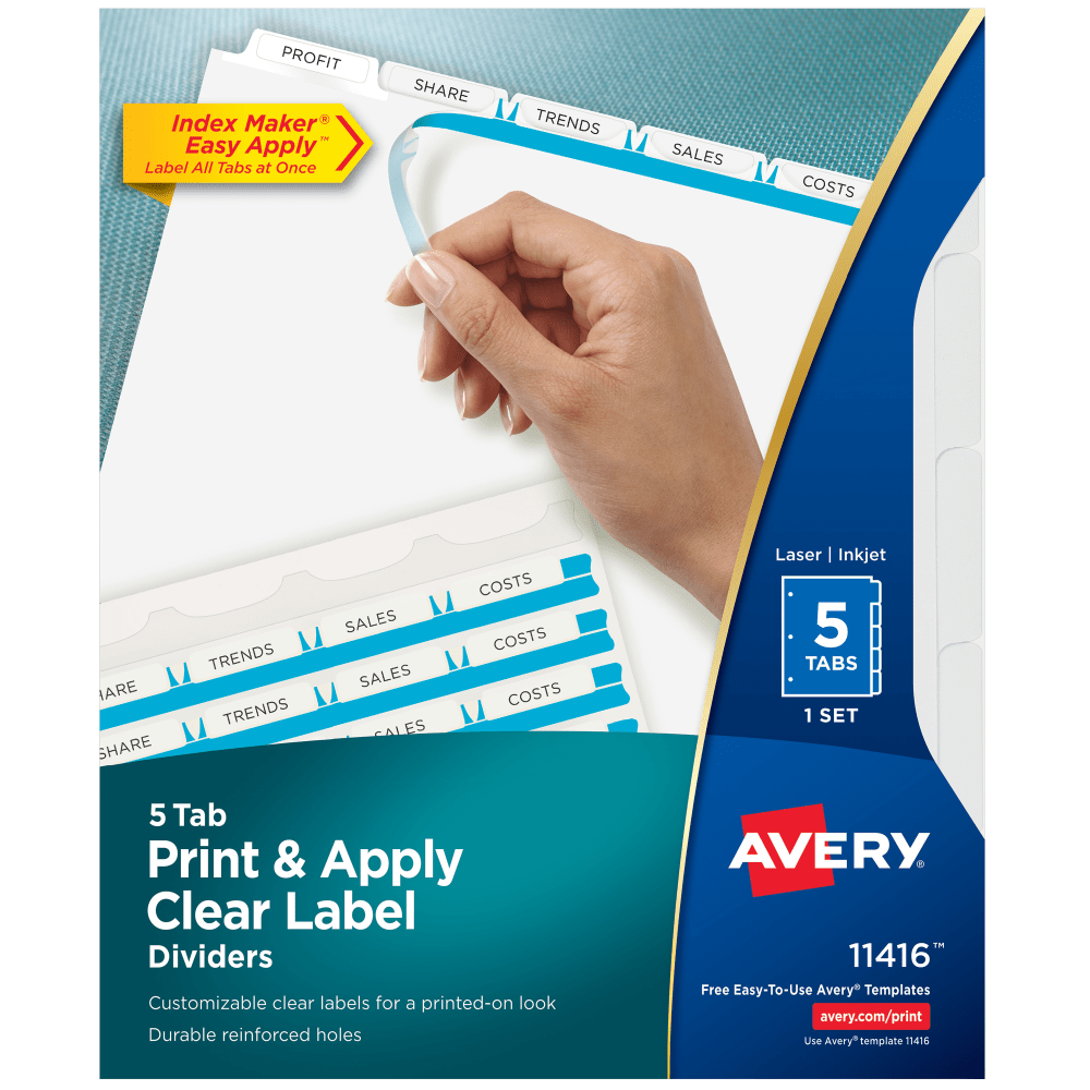 Avery® Customizable Index Maker® Dividers For 3 Ring