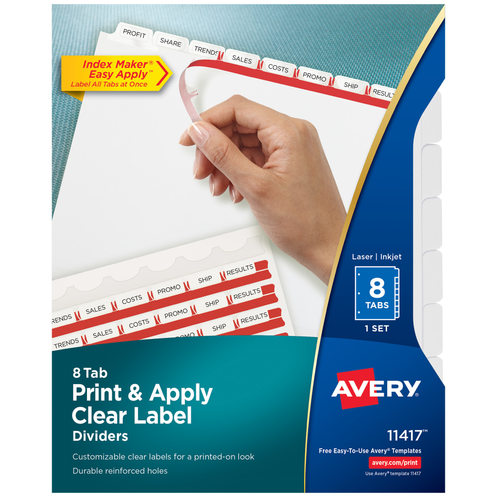 Avery® Customizable Index Maker® Dividers For 3 Ring