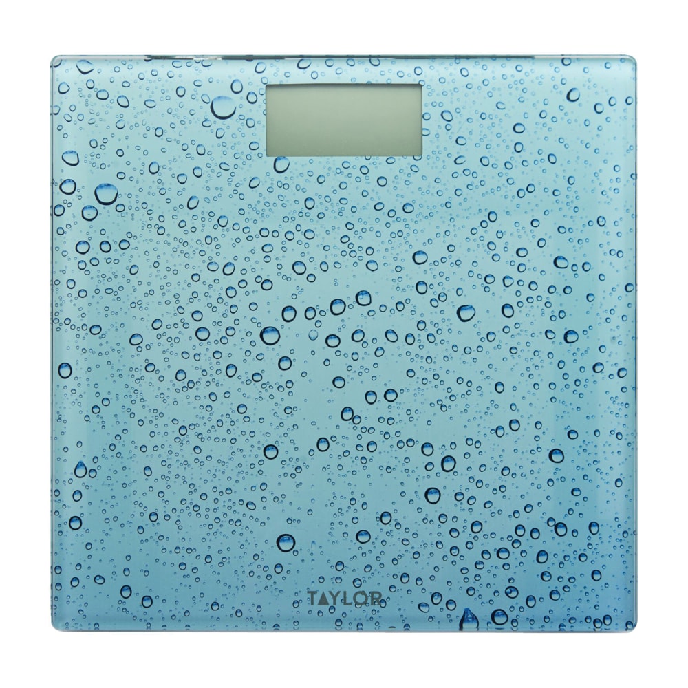 Taylor Precision Products Digital Glass Waterdrop Bathroom Scale,