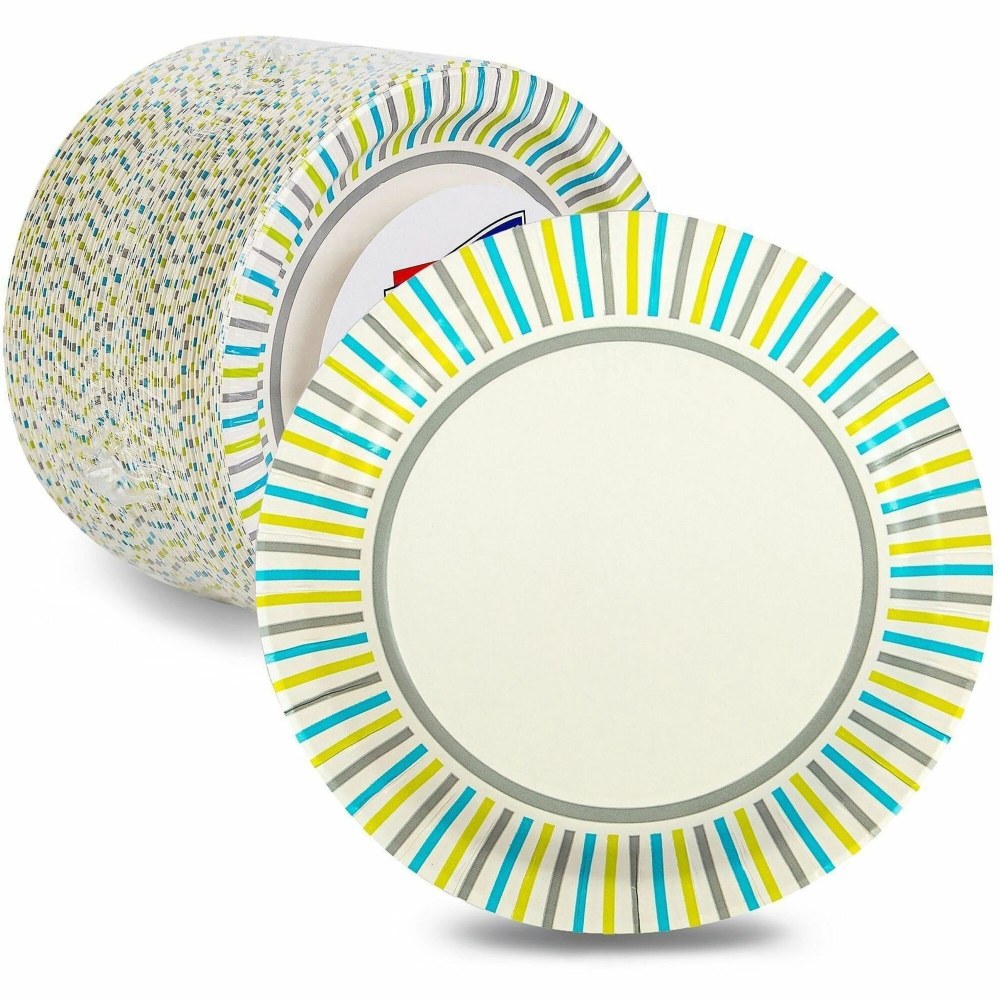Genuine Joe 7" Printed Paper Plates - Disposable