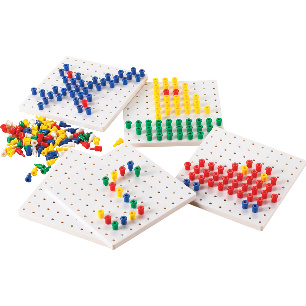 Edx Education Pegs & Pegboards Set, Assorted Colors,