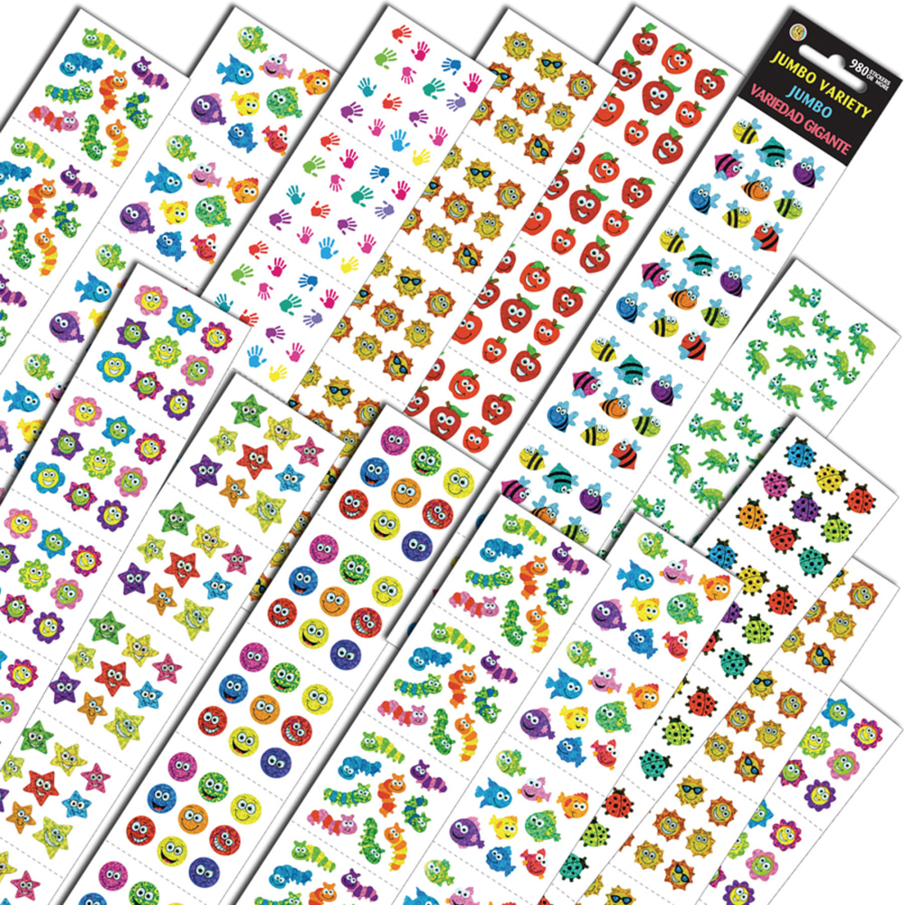 Sandylion Jumbo Variety Assortment Sticker Packs, 980 Stickers