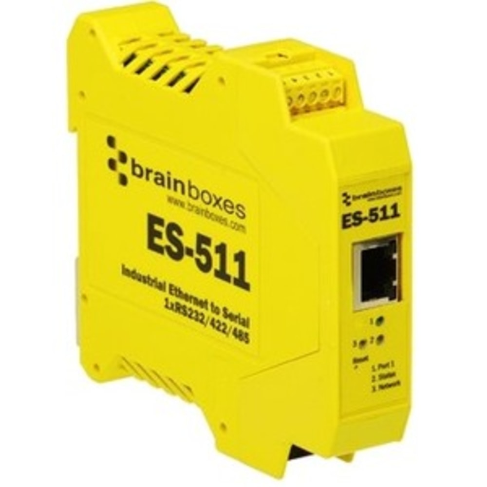 Brainboxes Industrial Ethernet to Serial 1xRS232/422/485 - DIN