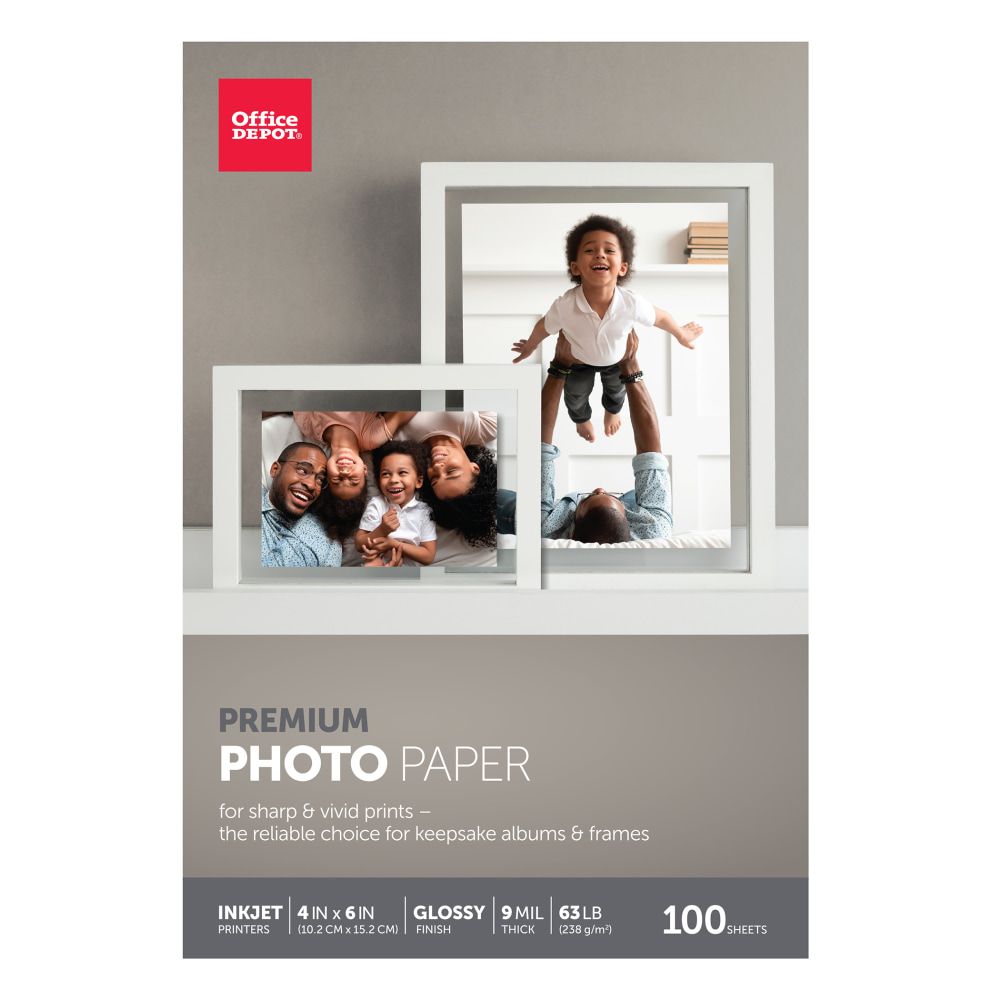 Office Depot® Brand Premium Photo Paper, Glossy, 4"