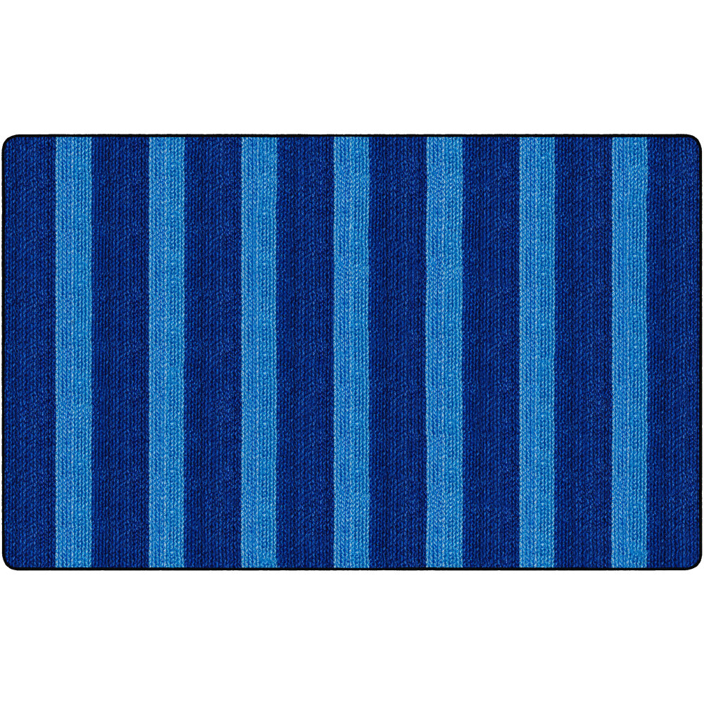 Flagship Carpets Basketweave Stripes Classroom Rug, 7 1/2&#x27;