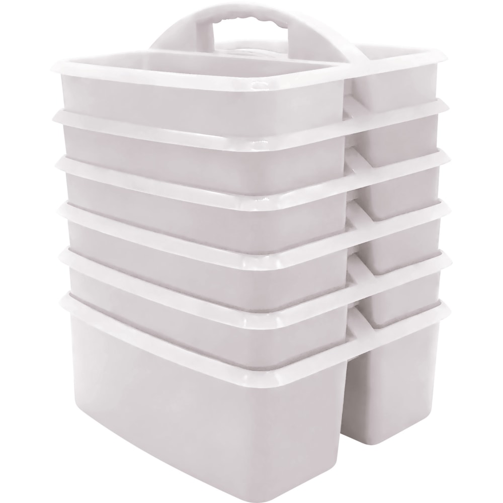 Teacher Created Resources Plastic Storage Caddy, White, Pack