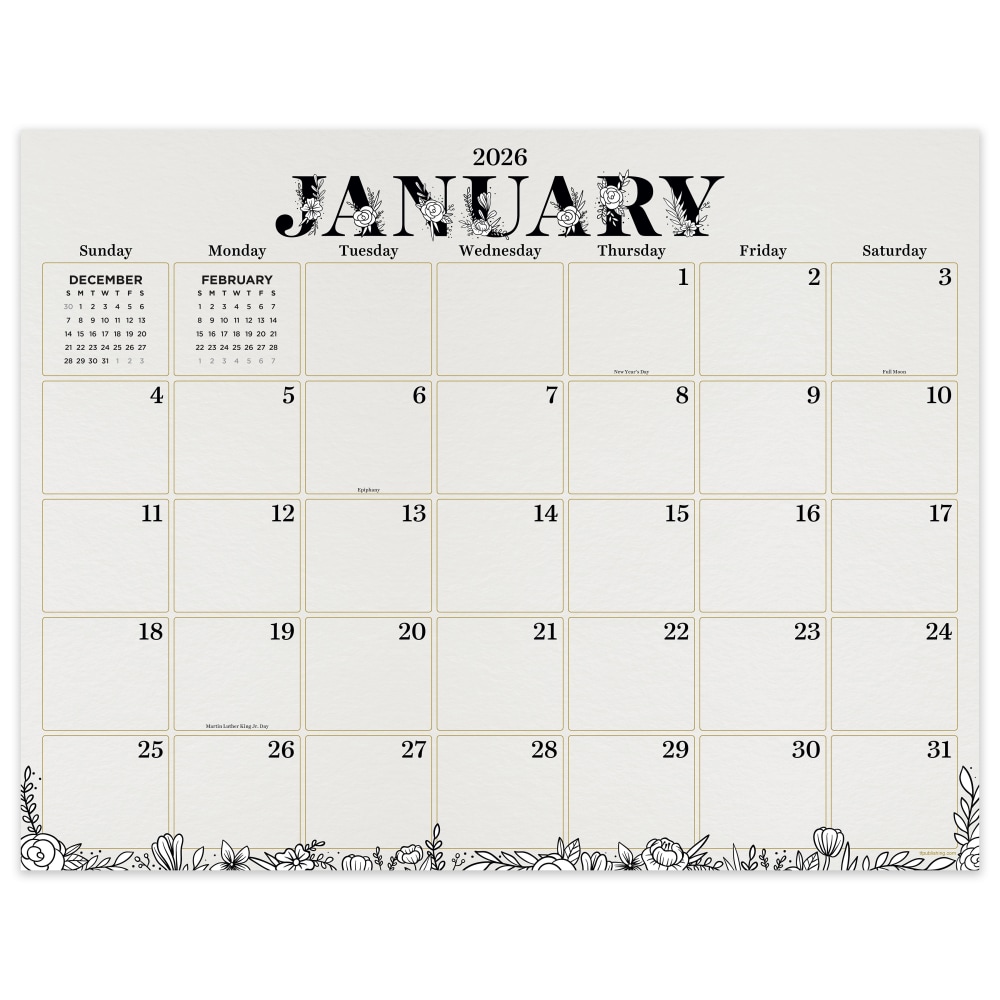 2026 TF Publishing Large Desk Pad Blotter Calendar,
