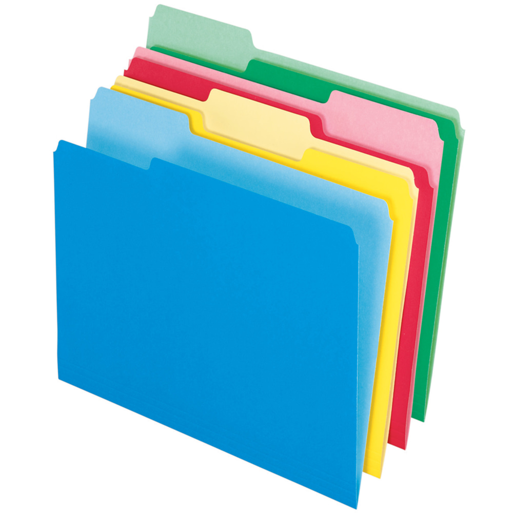 Pendaflex® 2-Tone Color CutLess® WaterShed® Folders, 1/3 Cut,
