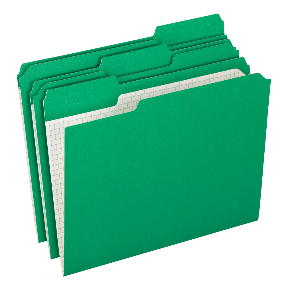 Pendaflex® Reinforced-Top File Folders, 1/3 Cut Tab, Letter