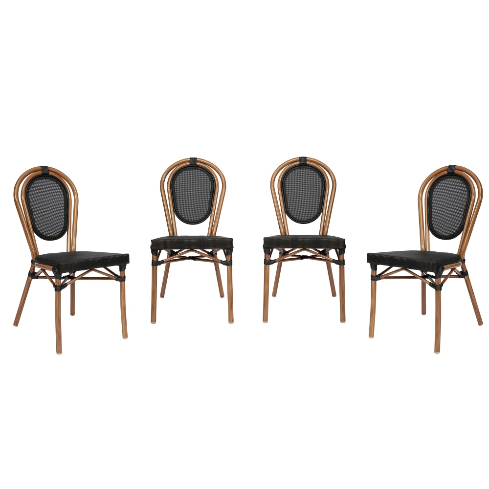 Flash Furniture 4 Pack Marseille Indoor/Outdoor Commercial Thonet