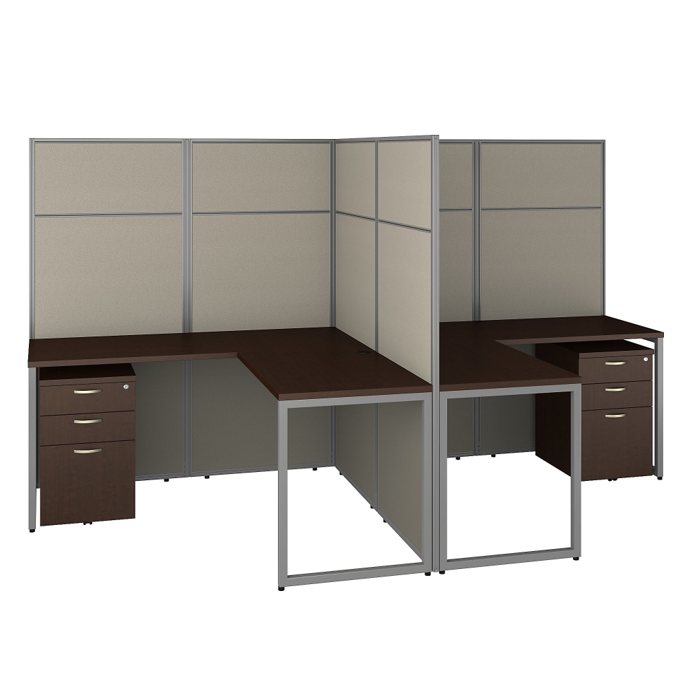 Bush Business Furniture Easy Office 60"W 2-Person L-Shaped