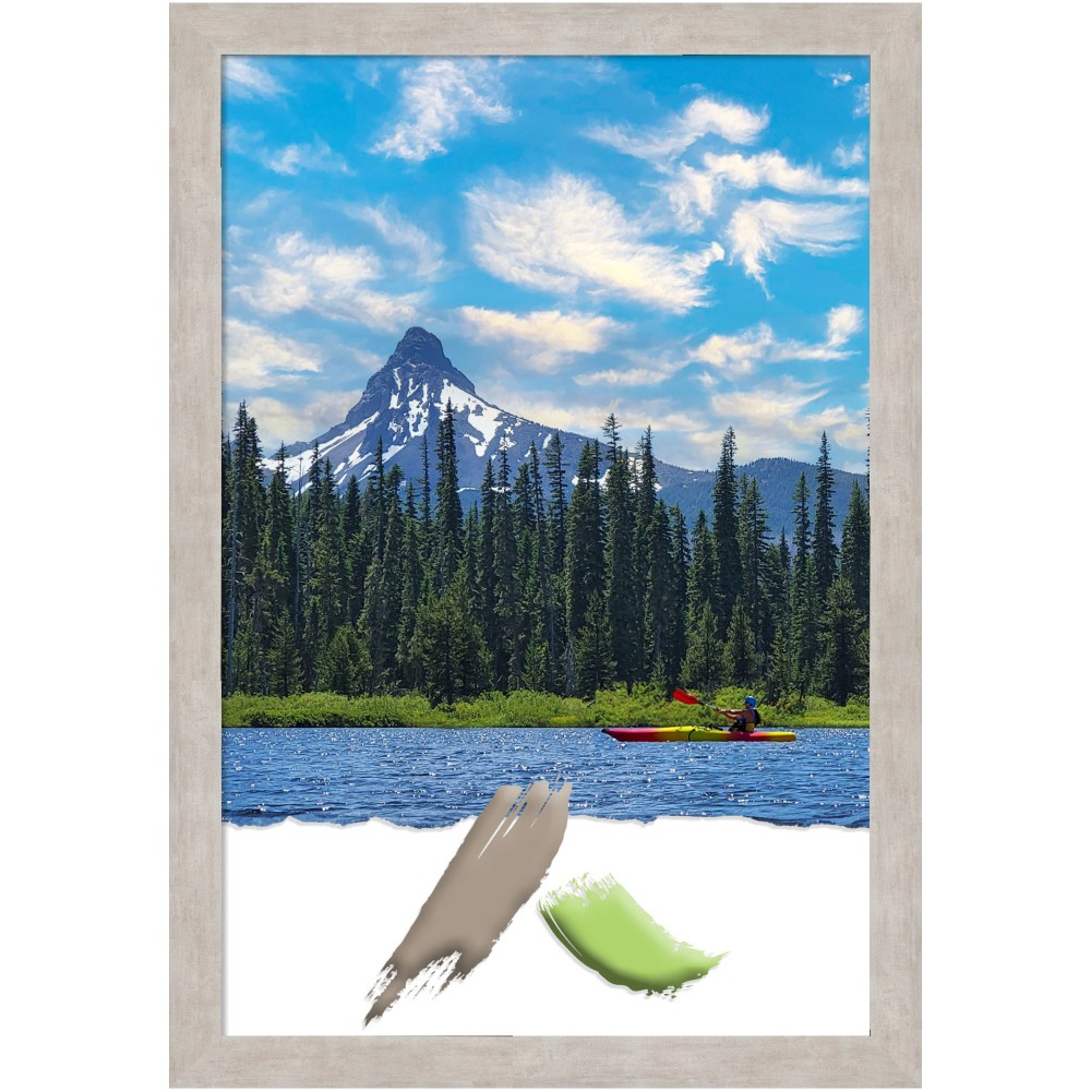 Amanti Art Marred Silver Wood Picture Frame, 23"