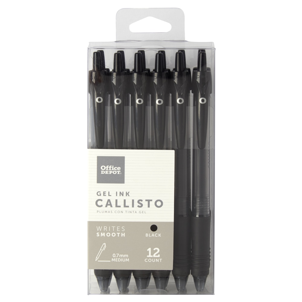 Office Depot® Brand Callisto Retractable Gel Ink Pens,