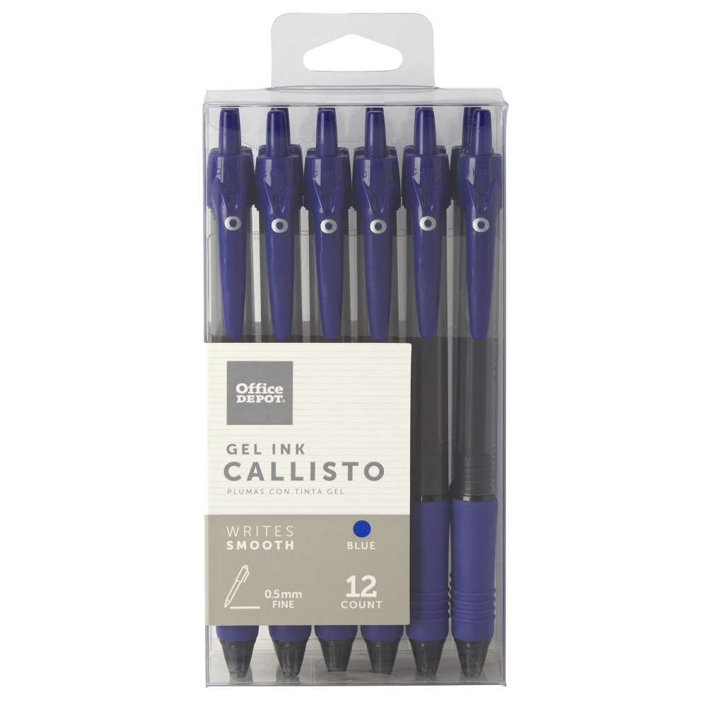 Office Depot® Brand Callisto Retractable Gel Ink Pens,