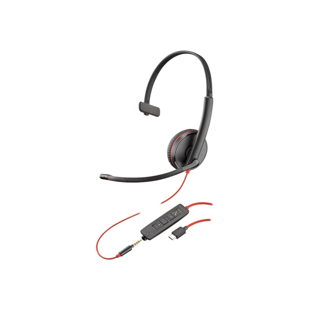 Poly Blackwire C3215 Monaural Headset + Carry Case