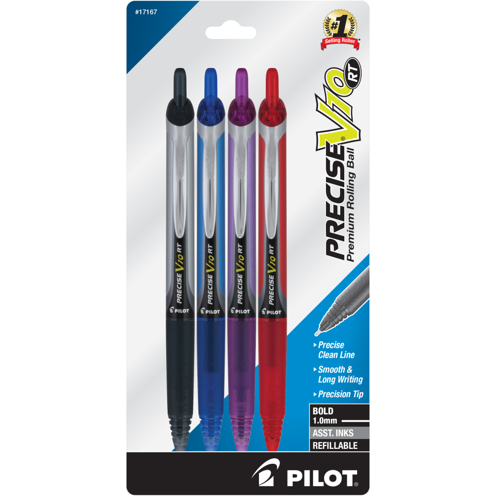 Pilot Precise V10 Retractable Rolling Ball Pens, Bold