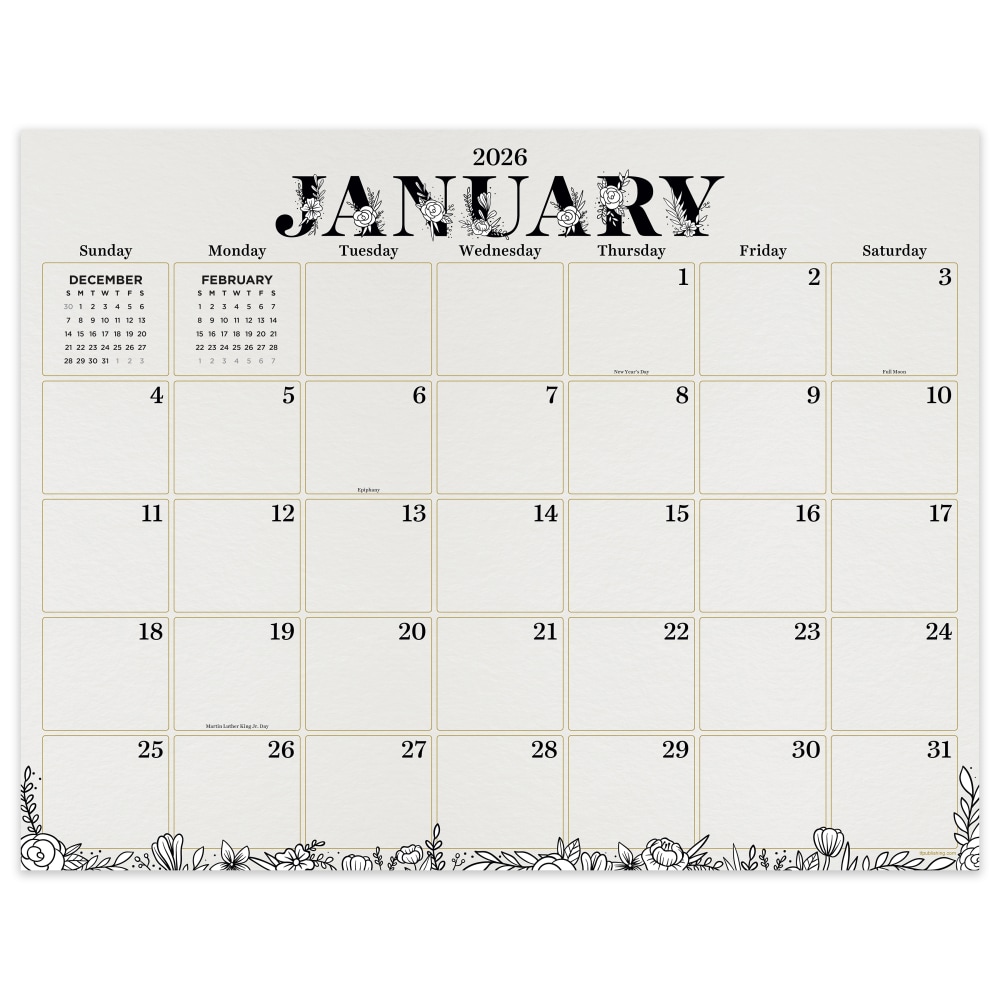 2026 TF Publishing Medium Desk Pad Blotter Calendar,
