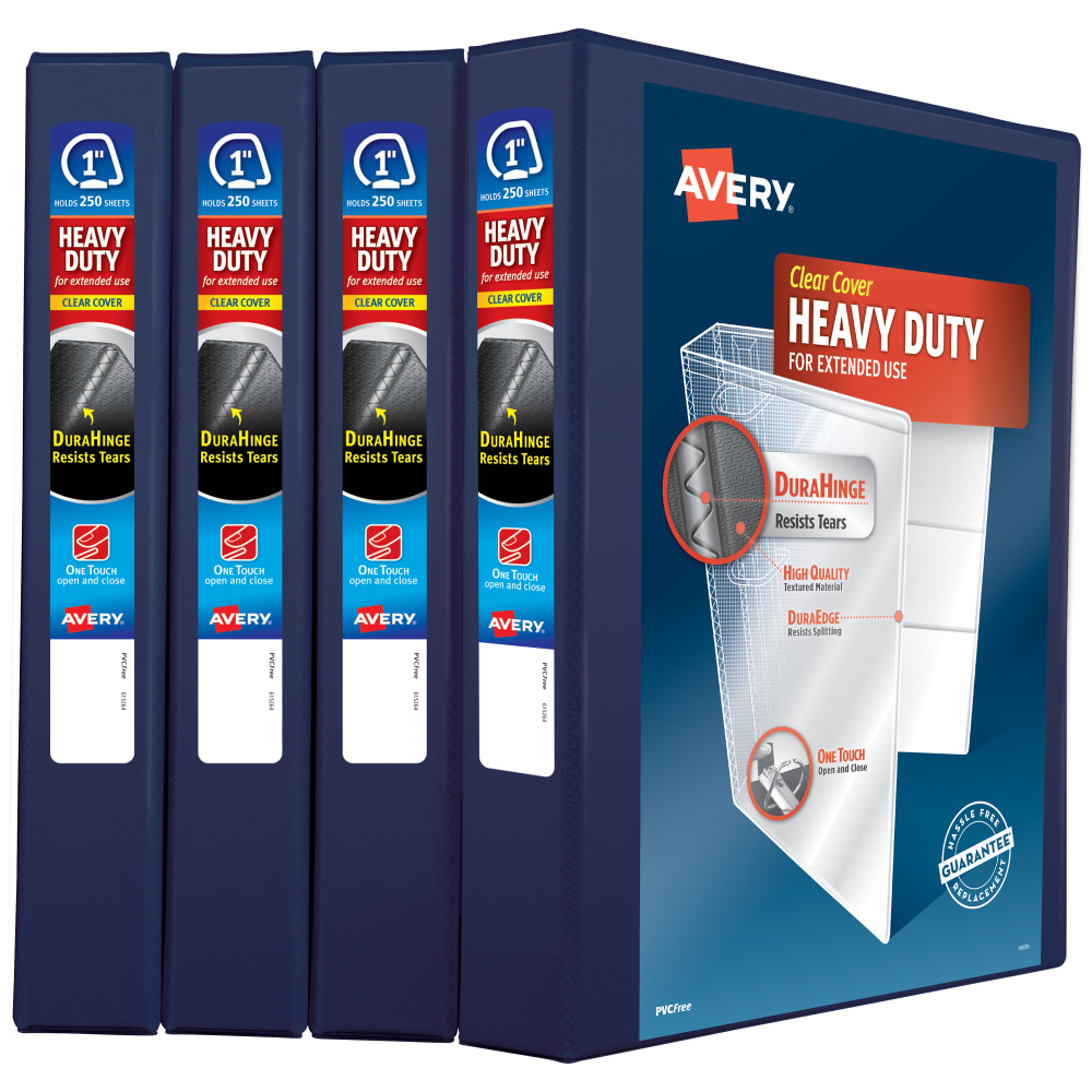 Avery® Heavy-Duty View 3 Ring Binders, 1" One