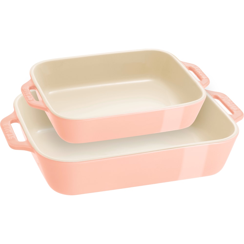 Staub 2-Piece Baking Dish Set, Macaron Pastel Pink
