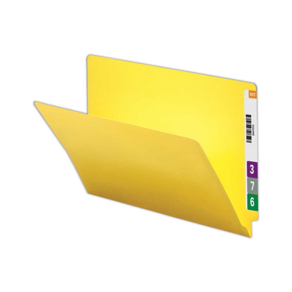 Smead® Color End-Tab Folders, Straight Cut, Letter Size,