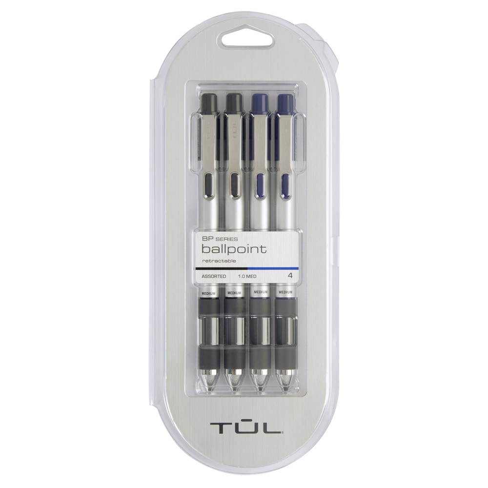 TUL® BP Series Retractable Ballpoint Pens, Medium Point,