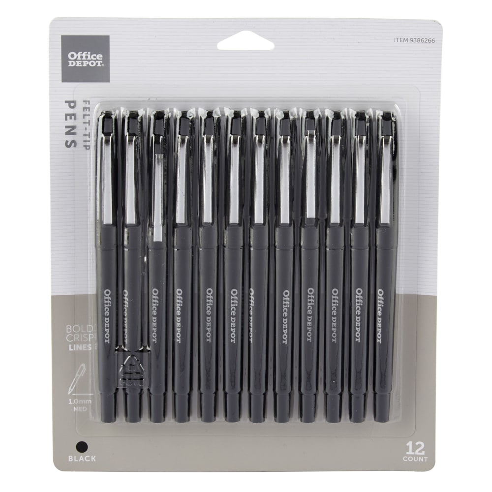 Office Depot® Brand Felt-Tip Porous Pens, Medium Point,