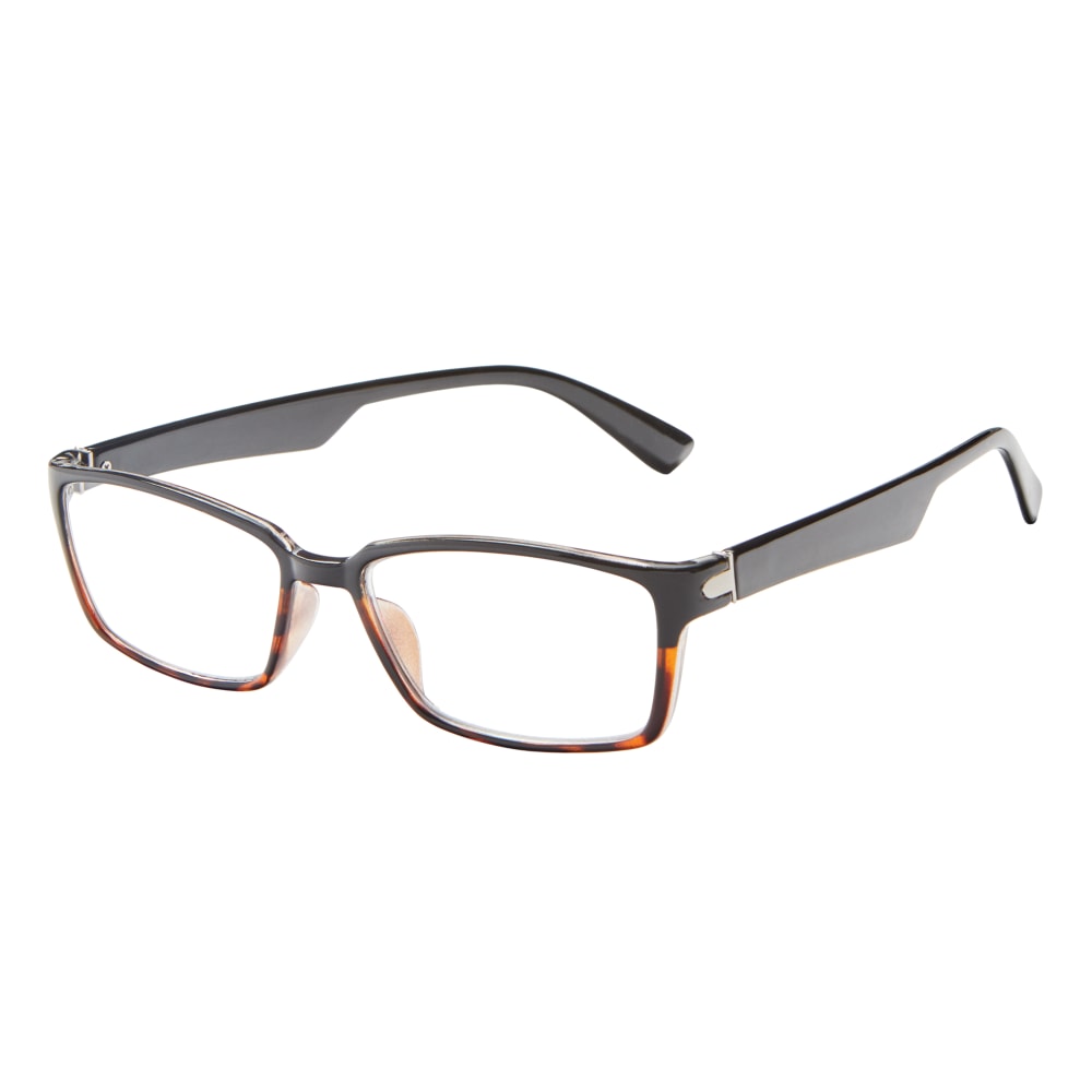 ICU Eyewear Rectangular Reading Glasses, Black, +1.50