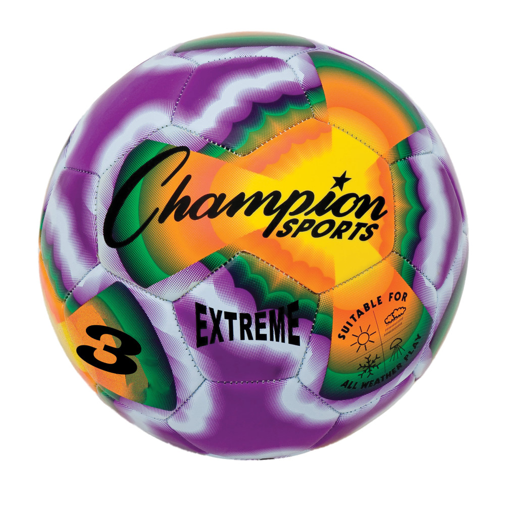 Champion Sports Extreme Tiedye Soccer Ball, Size 3,