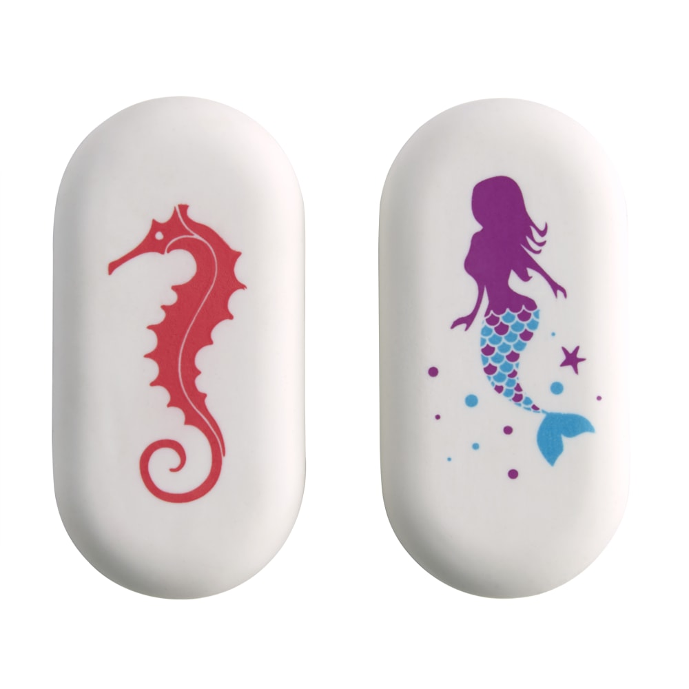 Office Depot® Fashion Erasers, White, Pack Of 2