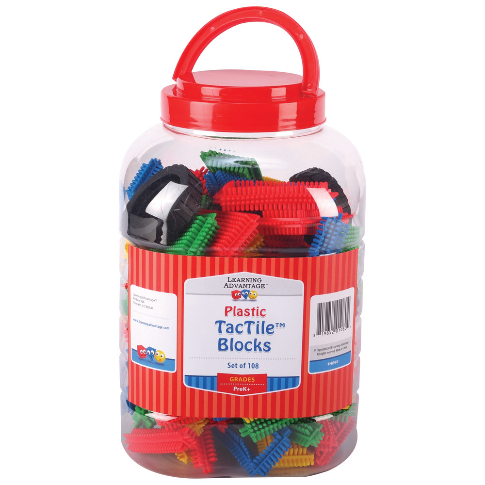 Learning Advantage TacTile Blocks, Assorted Colors, Set Of