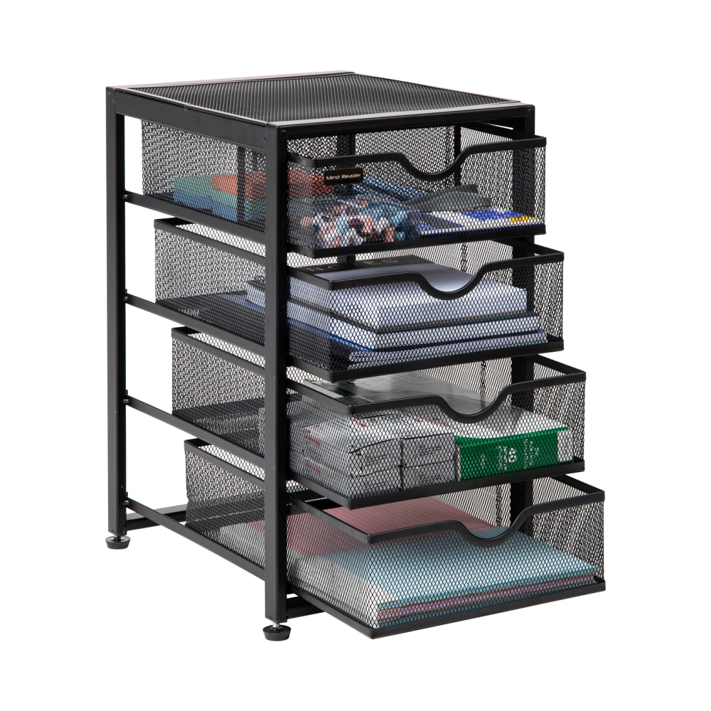 Mind Reader 4-Tier File Storage Desktop Organizer with
